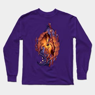 Pegasus in the night forest Long Sleeve T-Shirt